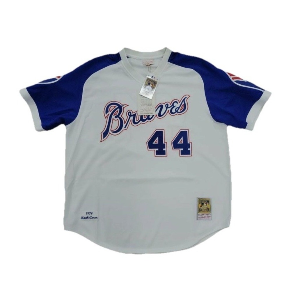 AUTHENTIC VINTAGE HANK AARON BRAVES JERSEY MITCHELL & NESS Size XL BASEBALL